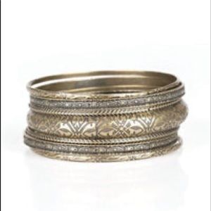 Brass bangle bracelet